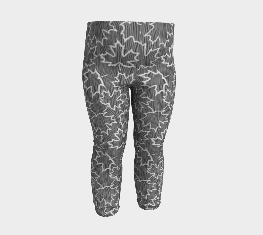 Maple Leaves on Woodgrain Baby leggings