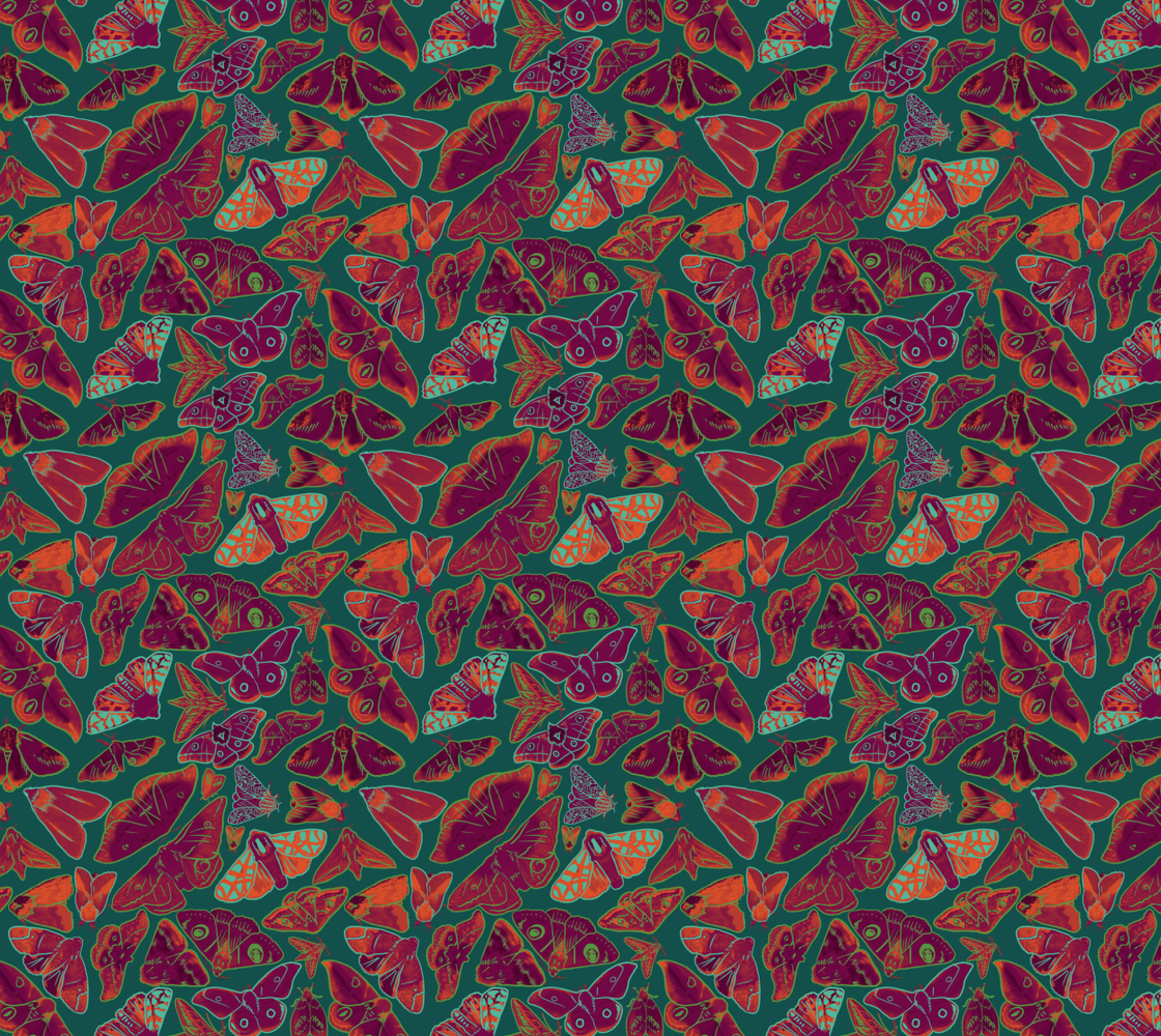 Twilight Moths Poly Chiffon