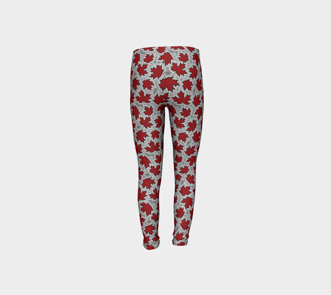Maple Leaf on Geodes Youth Leggings