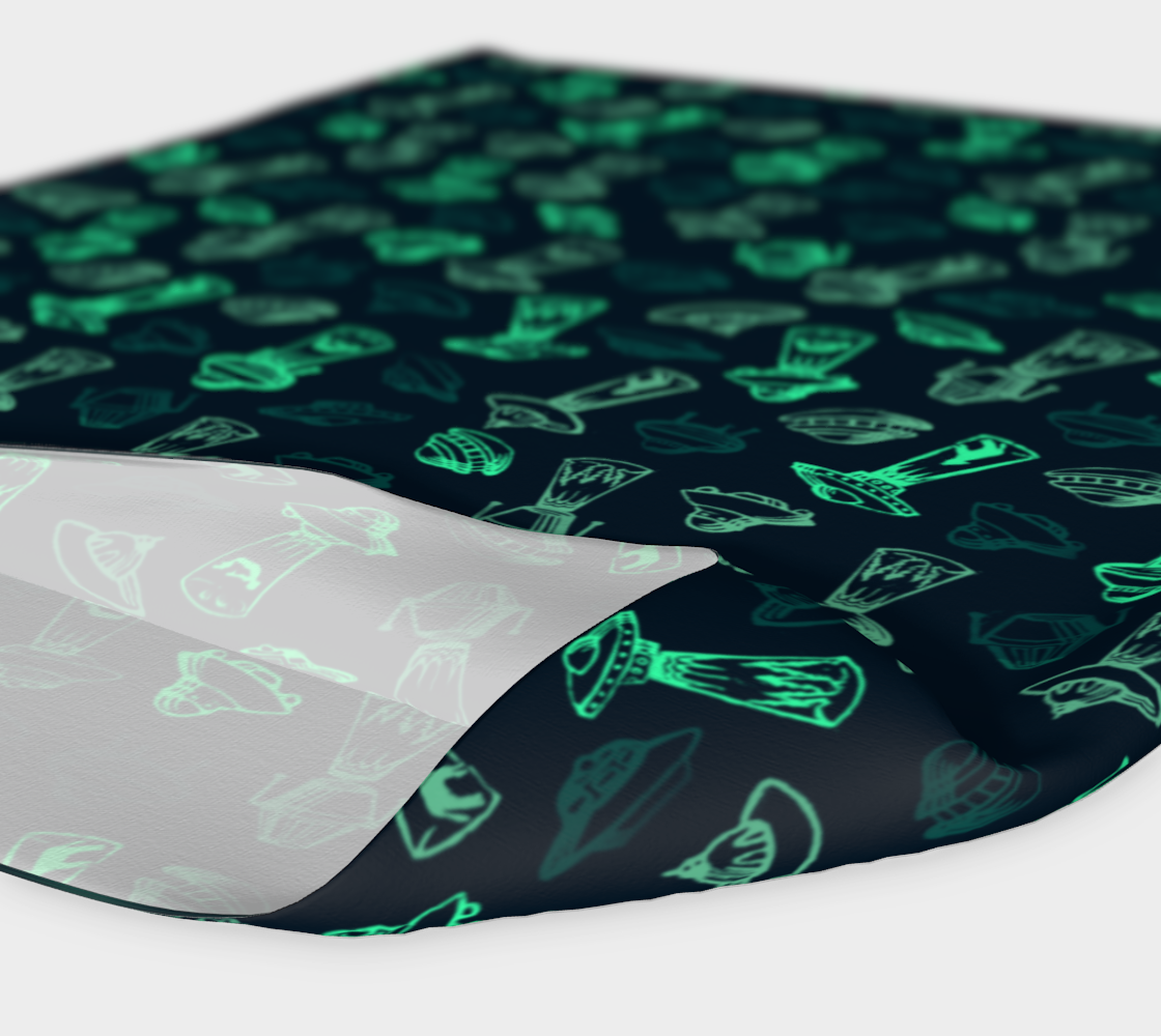 "Get in, we're going shopping" UFO headband green and Blue