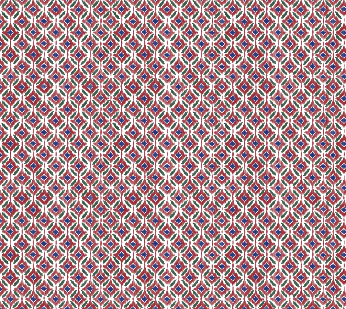 Sapphire Ikat Cotton Linen Canvas