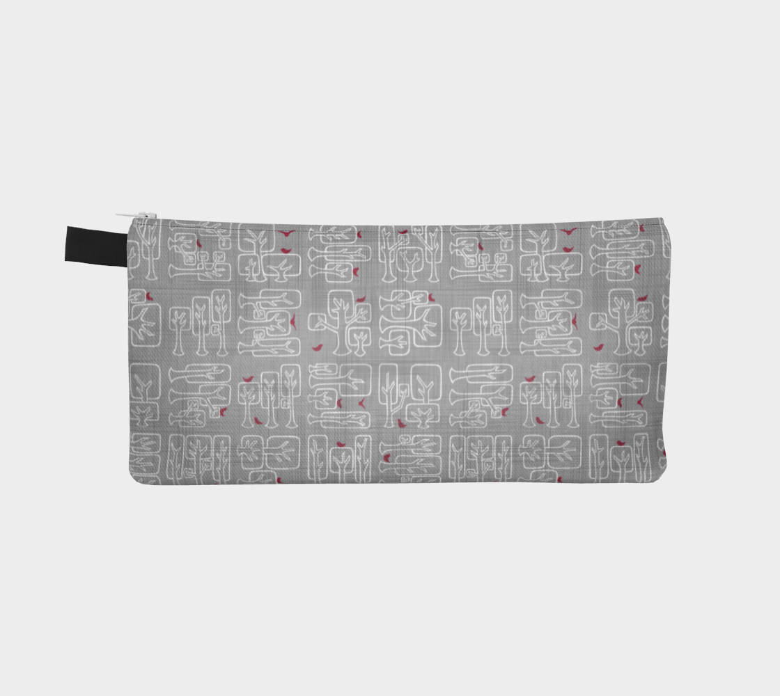 Tree Block Gray Pencil Case