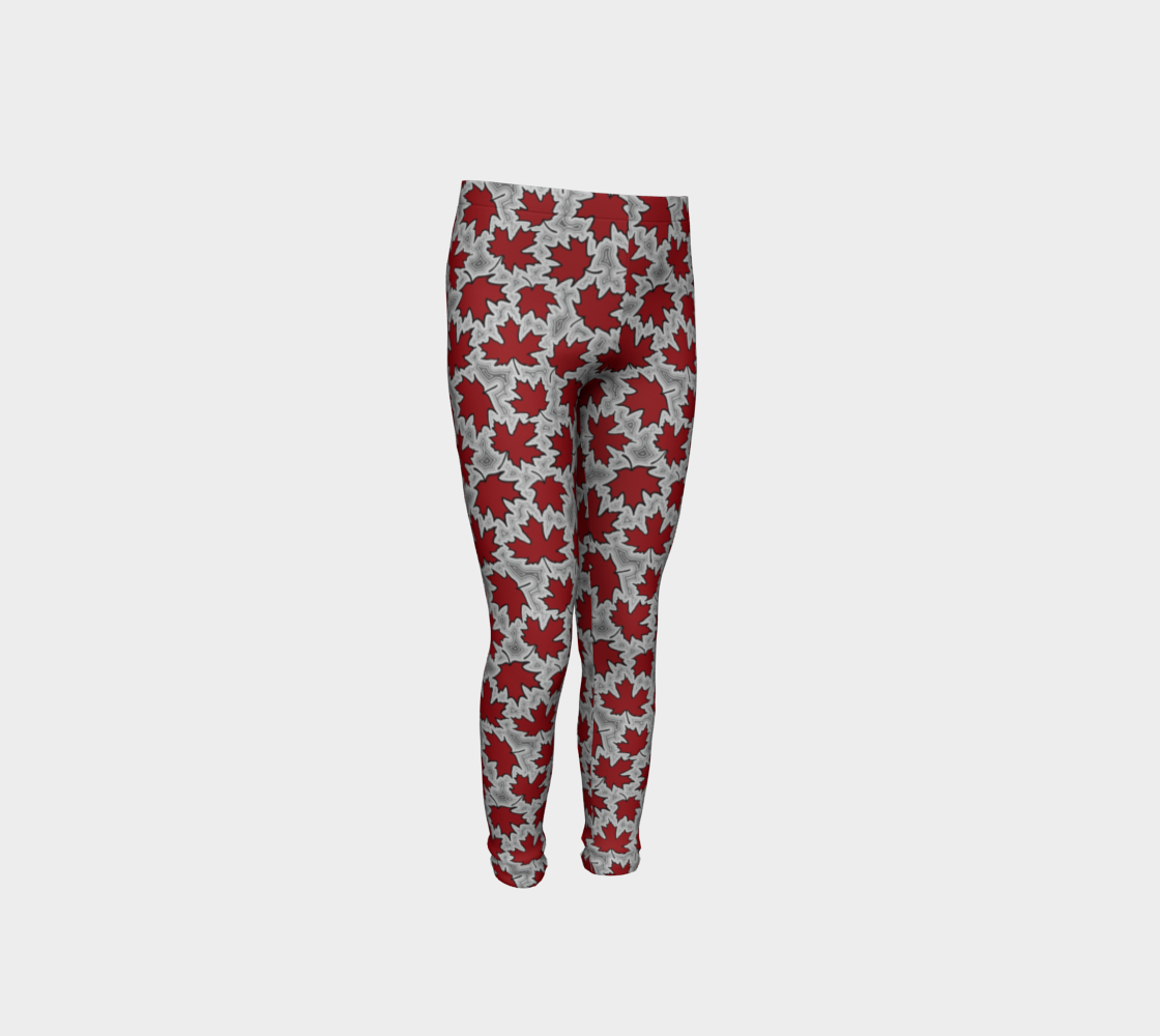 Maple Leaf on Geodes Youth Leggings