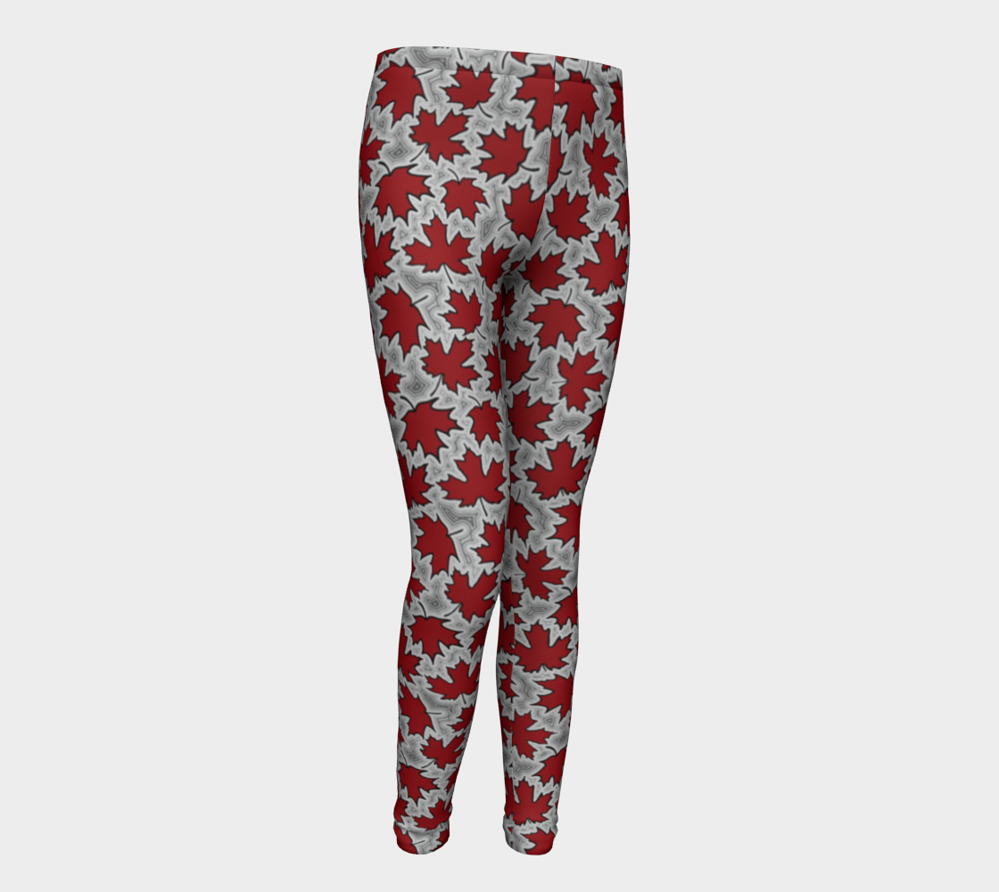 Maple Leaf on Geodes Youth Leggings