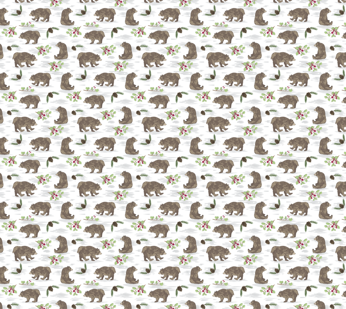 A Day In The Life Of A Bear Organic Quilting Cotton