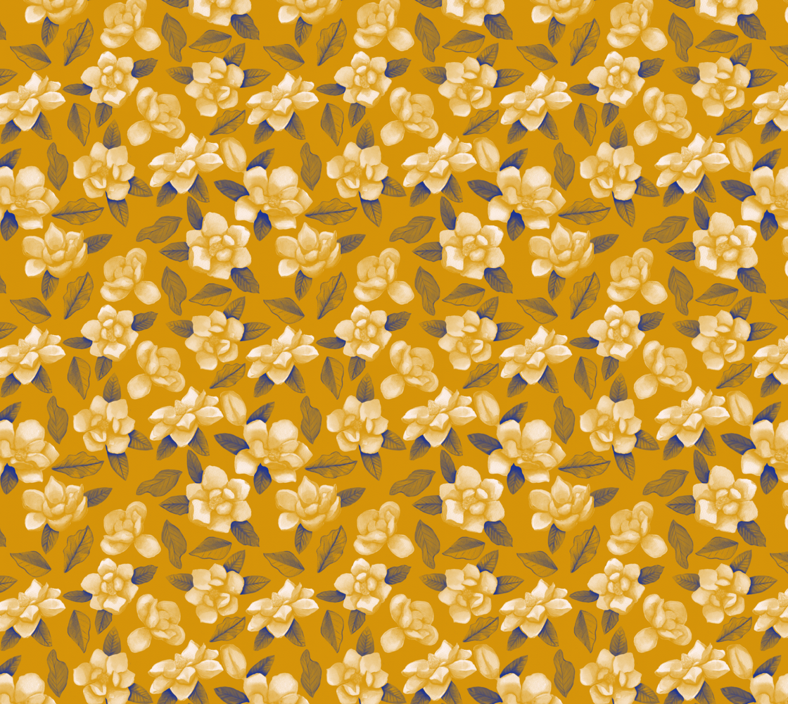 Magnolia - Yellow - Spun Polyester Fabric