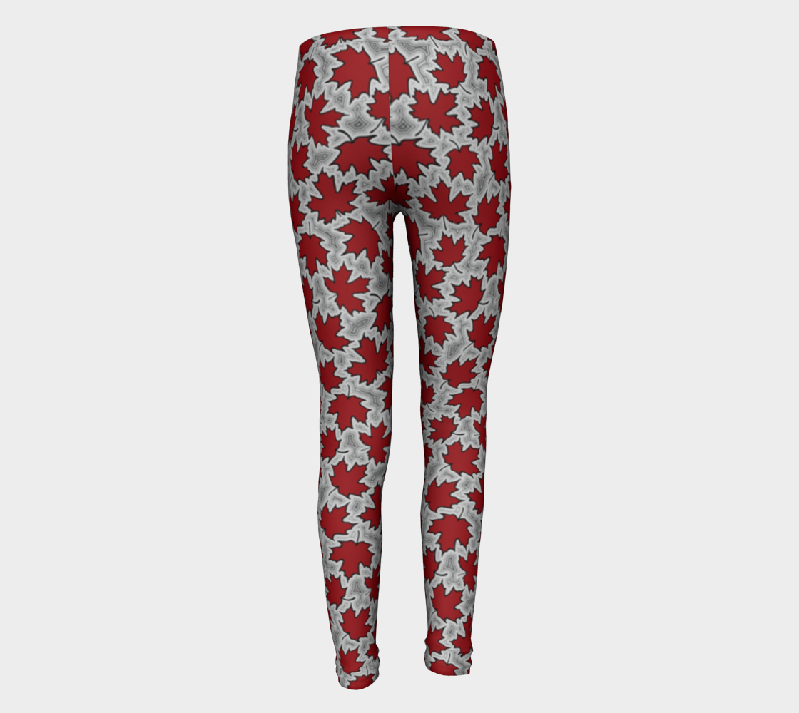 Maple Leaf on Geodes Youth Leggings