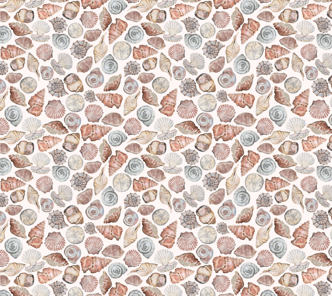 Seashell Dreams - Pink - Peachskin Jersey Fabric