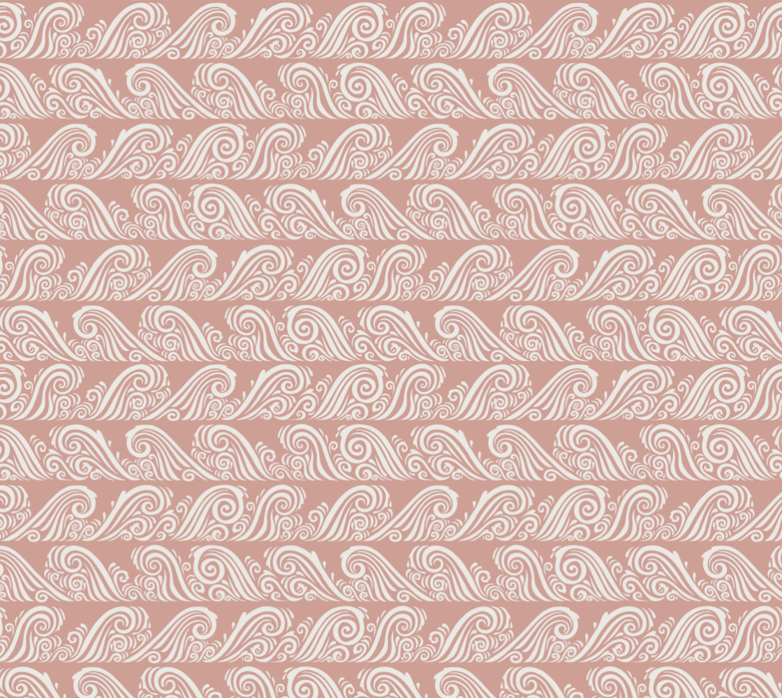 Wave Lines - Pink - Silk Charmeuse