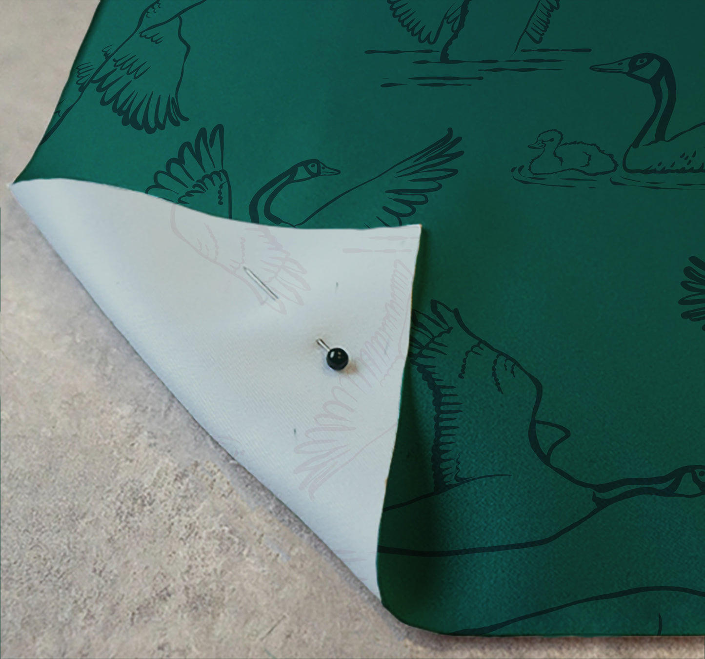 Canada Goose Dark Green Heavy Satin Fabric