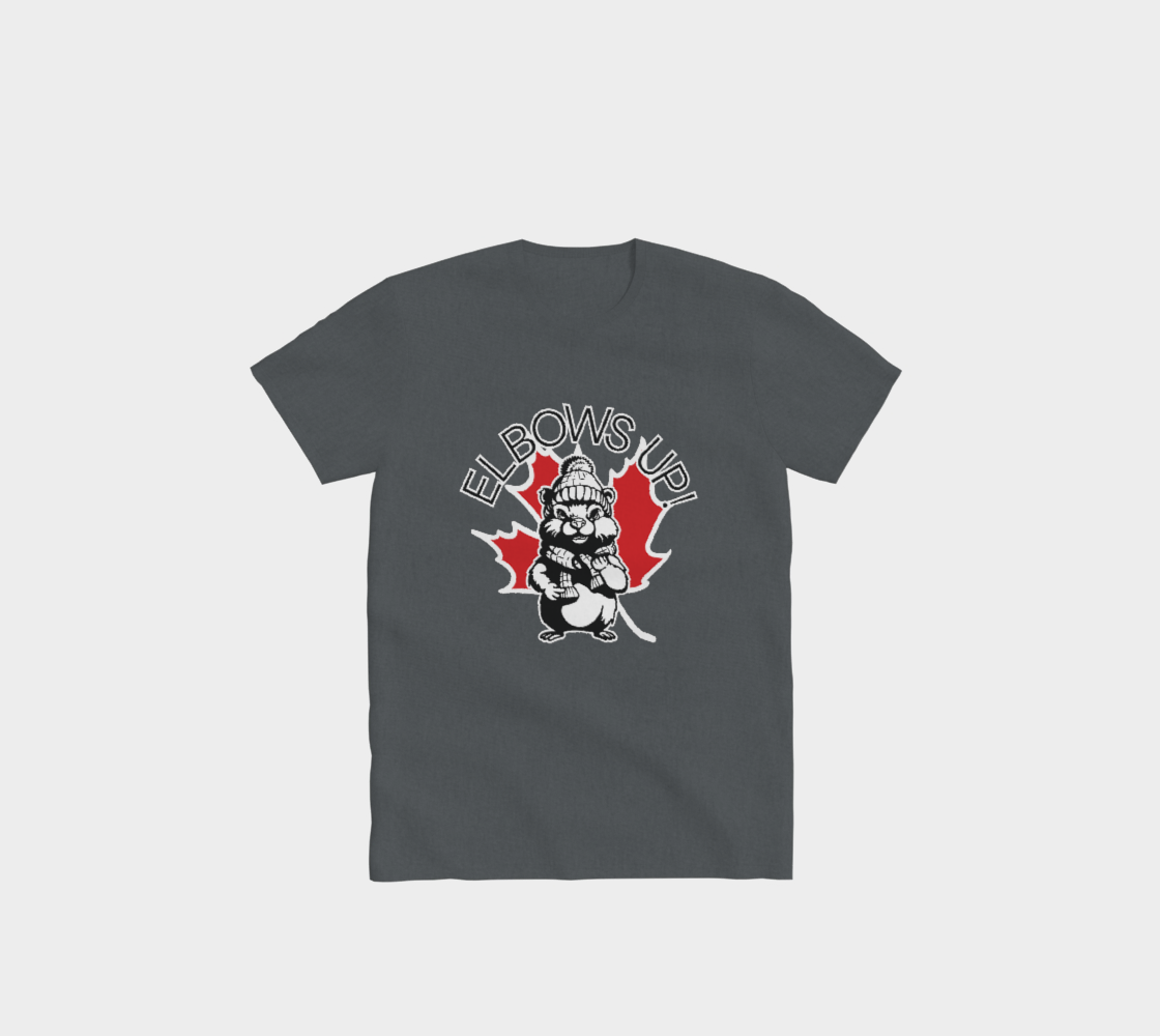 T-shirt « Coudes levés » avec un castor en colère