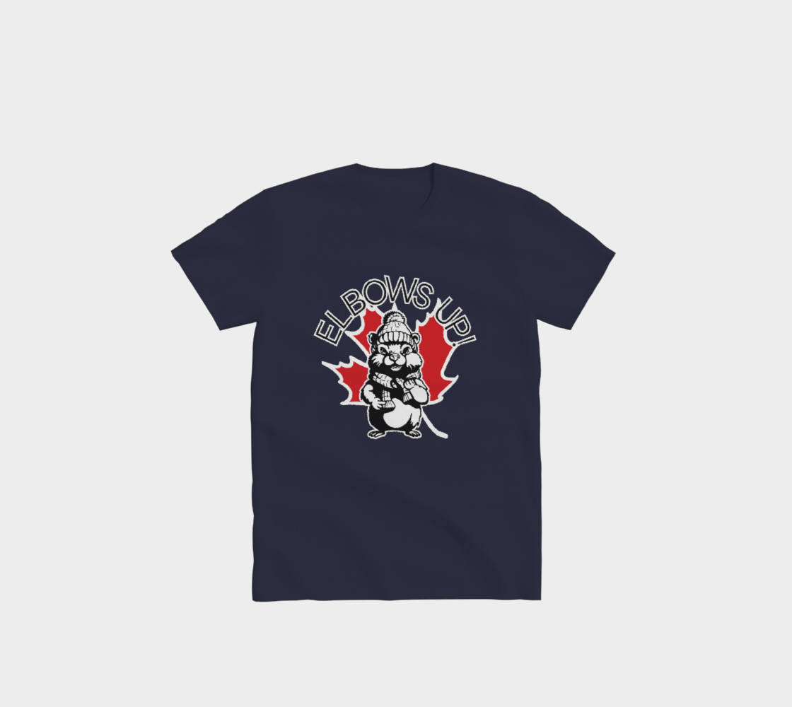 T-shirt « Coudes levés » avec un castor en colère