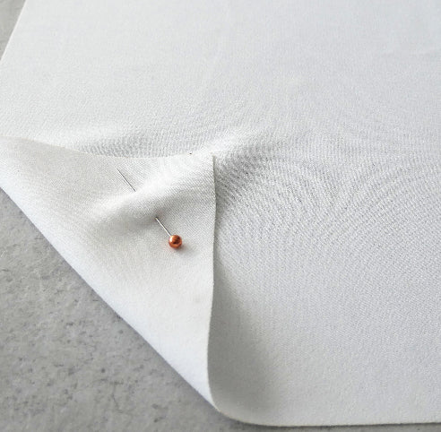 Seashells Scales - Green - Matte Crepe Fabric