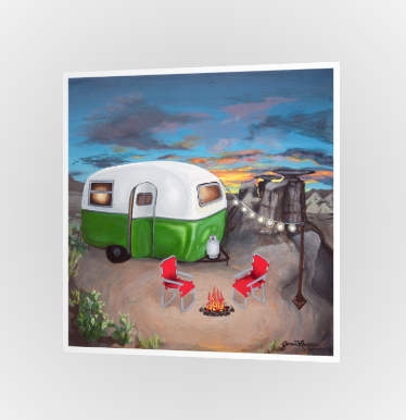 Vintage Camper Hoodoods Print