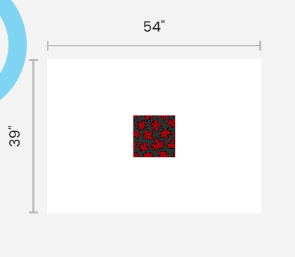 Maple Leaf Red on Grey - Organic Quilting Cotton