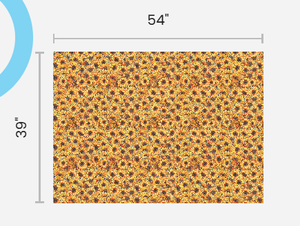 Sunflowers Poly Chiffon Fabric