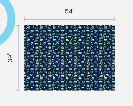 Vintage Campers and Fireflies Peachskin Jersey Fabric