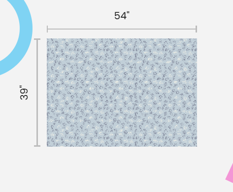 Vintage UFO - Blue - Organic Quilting Cotton Fabric