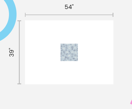 Vintage UFO - Blue - Organic Quilting Cotton Fabric