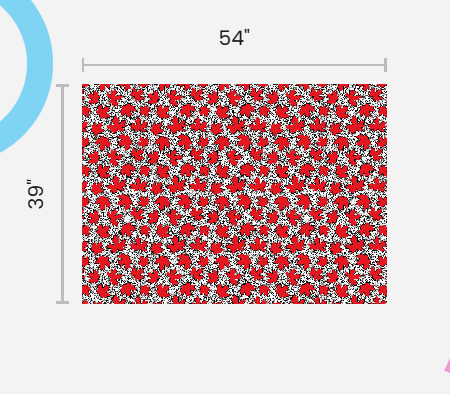 Maple leaves on Ripples Organic Cotton Hemp Fabric
