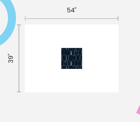 Arches and Circles - Navy - Cotton Linen Canvas