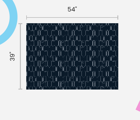 Arches and Circles - Navy - Cotton Linen Canvas