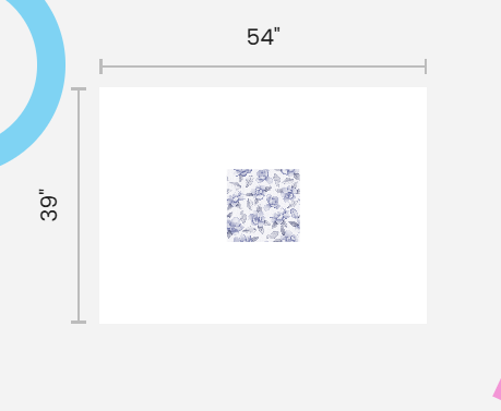 Magnolia - Blue - Poly Chiffon Fabric
