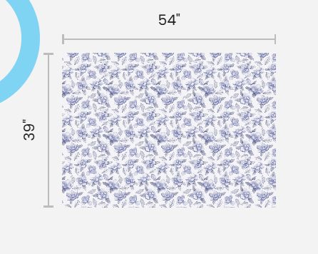 Magnolia - Blue - Poly Chiffon Fabric