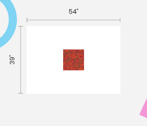 Floral Line Art - Rust - Poly Chiffon