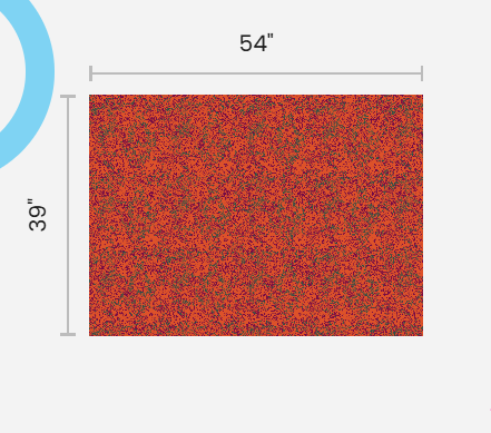 Floral Line Art - Rust - Poly Chiffon