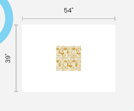 Flower Arches yellow and Cream Cotton Linen Canvas