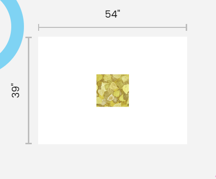 Yellow Leaf Poly Chiffon Fabric