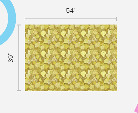 Yellow Leaf Poly Chiffon Fabric