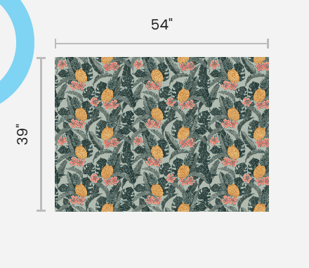 Pineapple Palms - Green - Cotton Silk Fabric