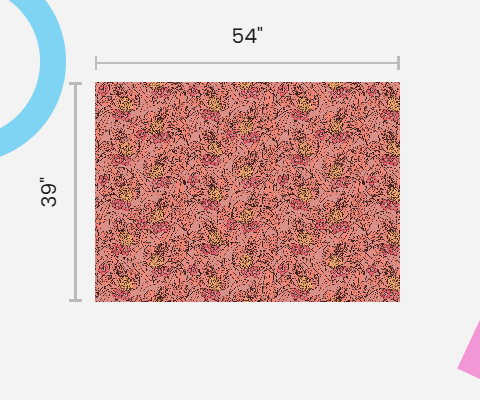 Peachy Palms Fabric Silk Habotai Fabric