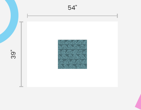 Wave Lines - Blue/Green - Cotton Linen Canvas Fabric