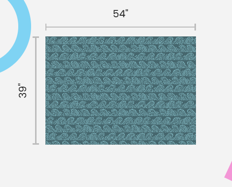 Wave Lines - Blue/Green - Cotton Linen Canvas Fabric
