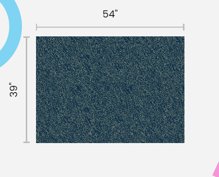 Windy Leaves - Green on Blue - Poly Chiffon Fabric