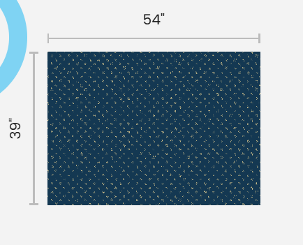 Leaf Display - Yellow on Blue - Matte Crepe Fabric