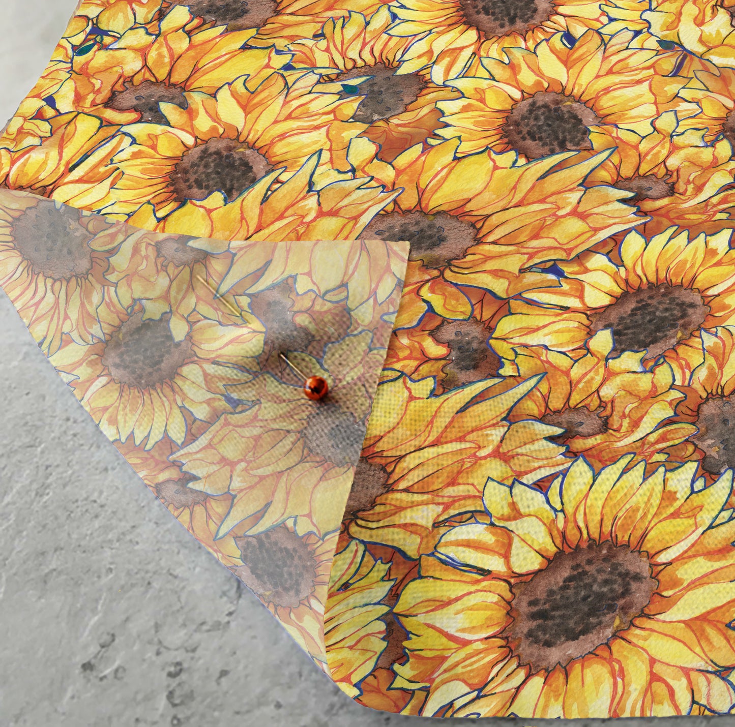 Sunflower Poly Chiffon Fabric