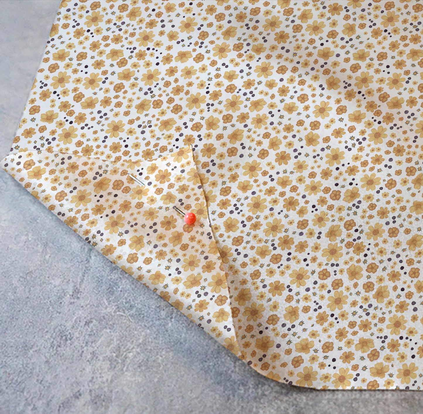 Sunshine Blossom Silk Habotai Fabric