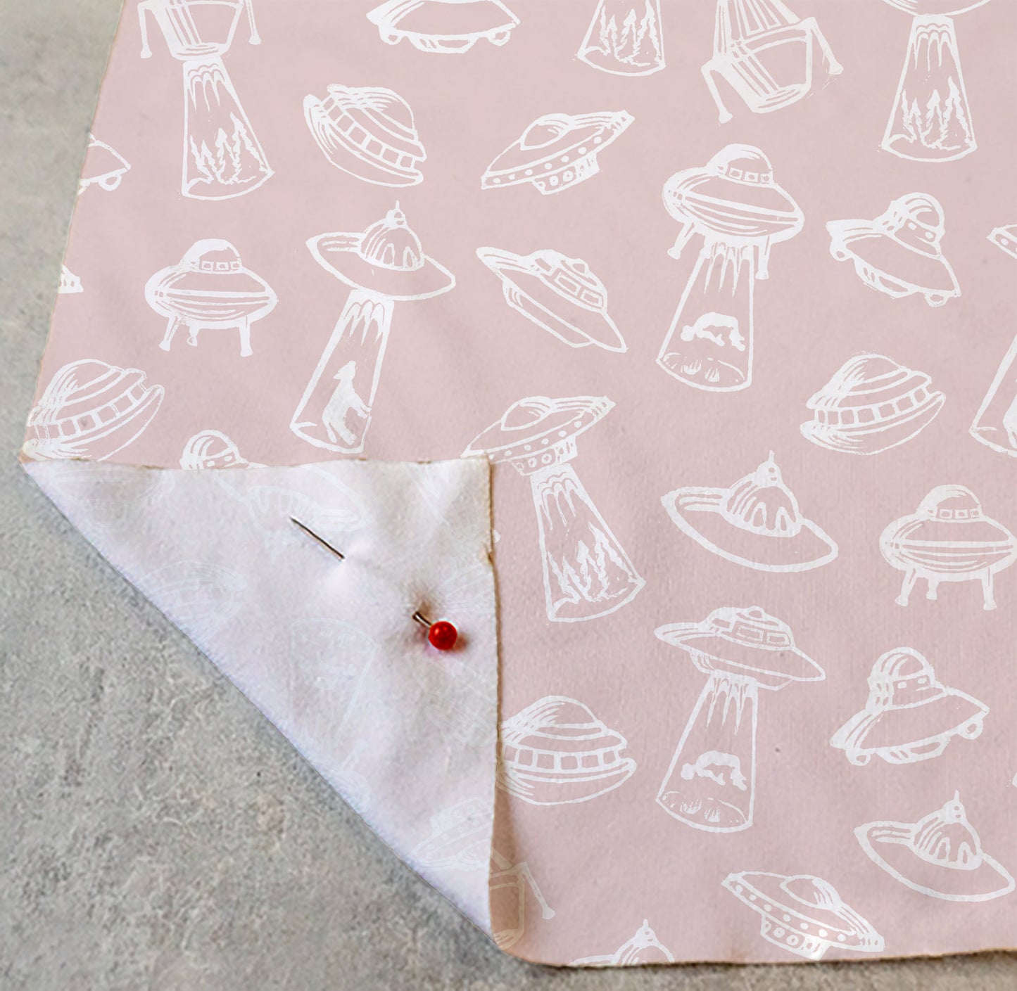 Vintage UFO - Pink - Peachskin Jersey
