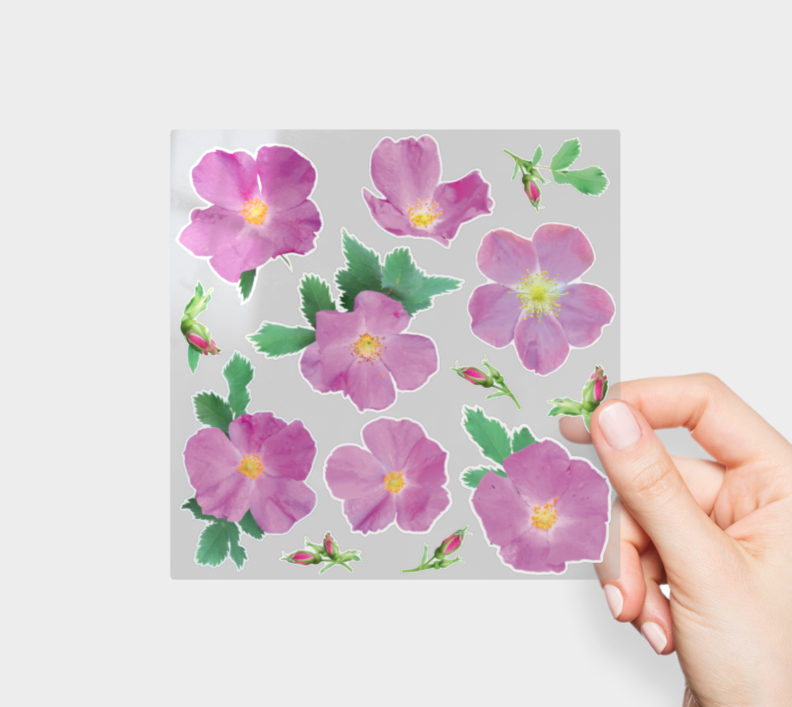 Wild Rose Permanent Stickers 9x9