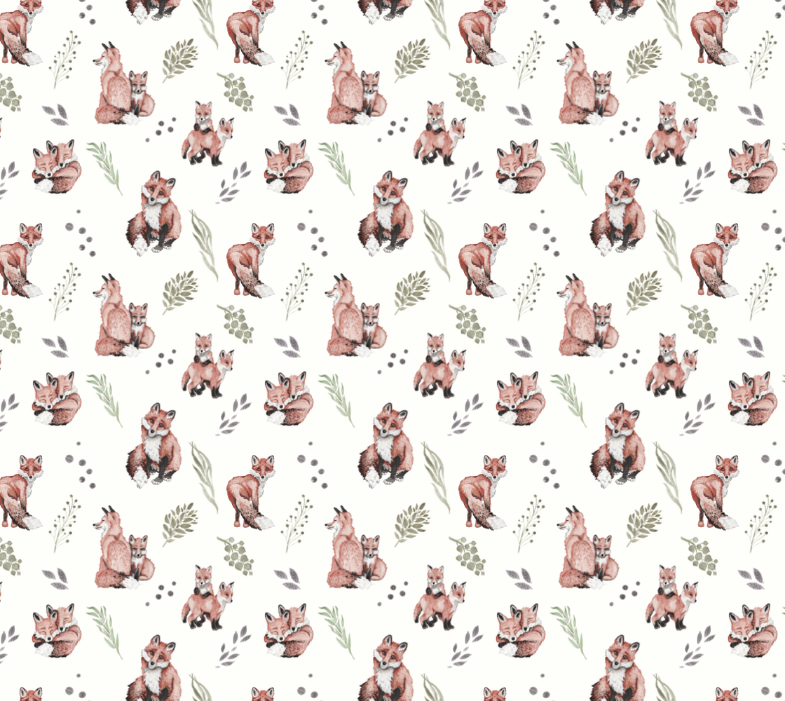 Foxes Cotton Sateen Fabric