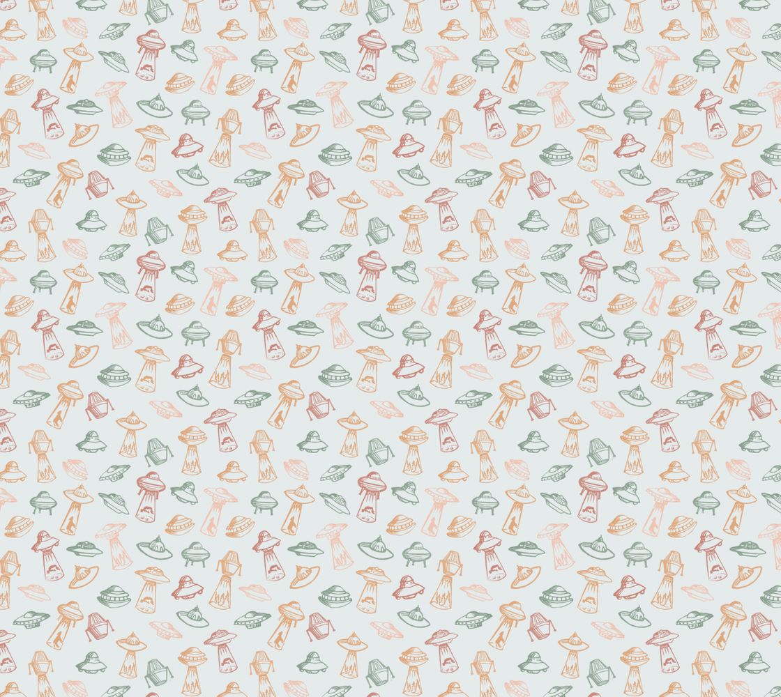 Vintage UFO - Pastels - Silky Knit Fabric