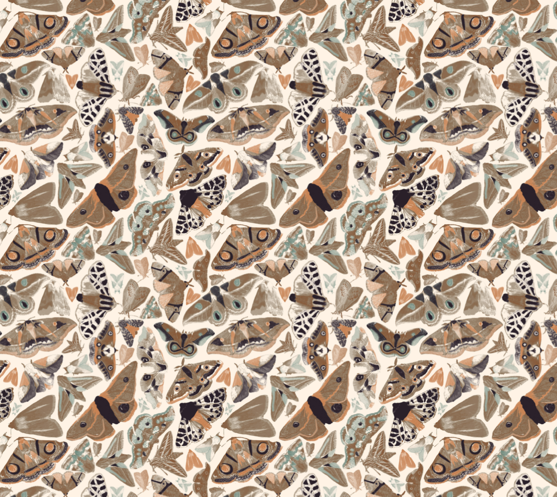 Moths Modern Neutral Pebble Vegan Leather