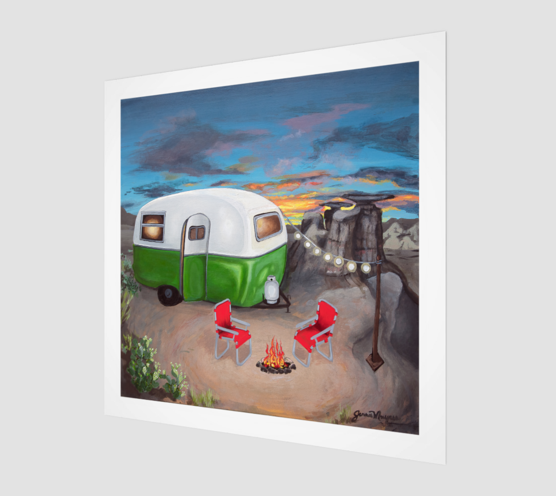 Vintage Camper Hoodoods Print