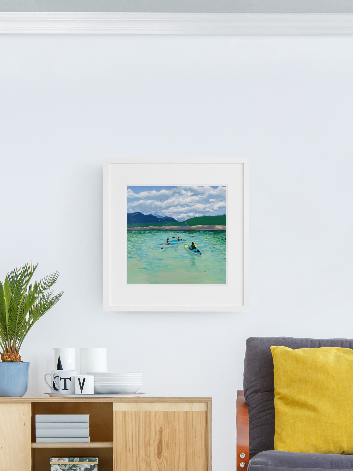 Kayaking At Kook Art Print