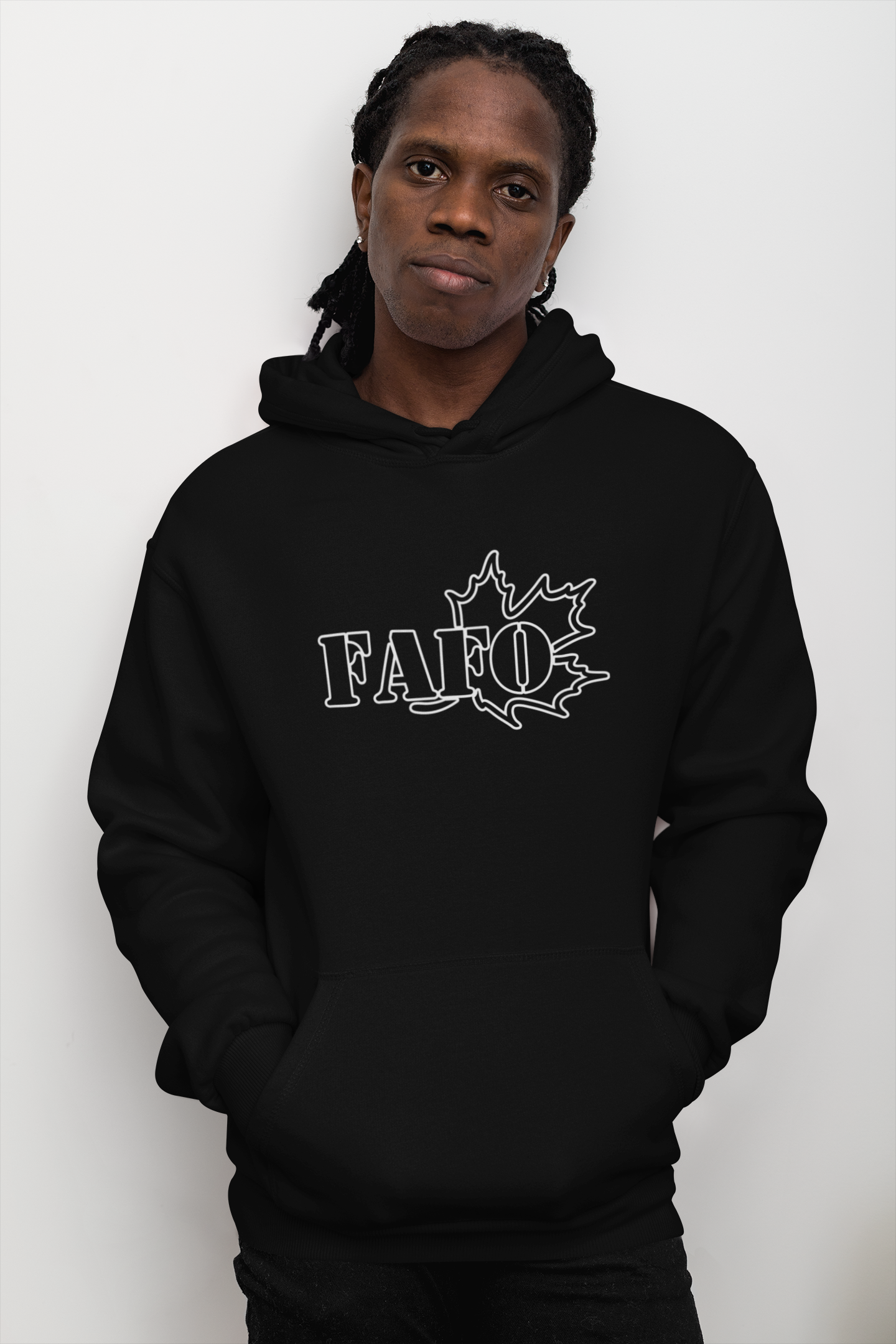 Sweat à capuche canadien FAFO - Noir et blanc