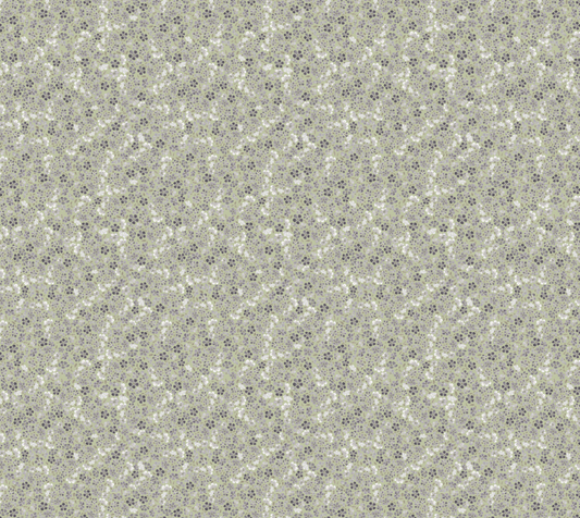 Sage and Lilacs Matte Crepe Fabric